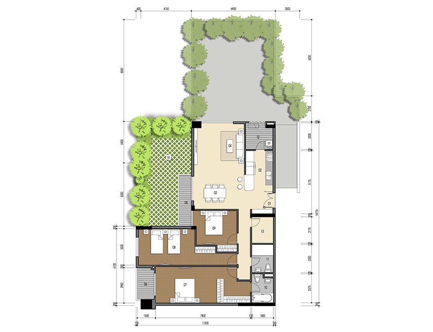 Căn hộ 3PN - 134.340m 2D