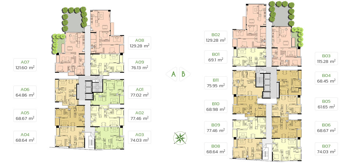 Mặt bằng căn hộ