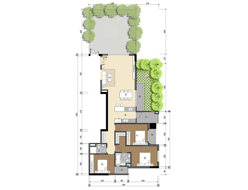 Căn hộ 3PN - 119.60m 2D