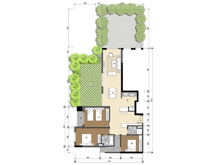 Căn hộ 3PN - 117.18m 2D