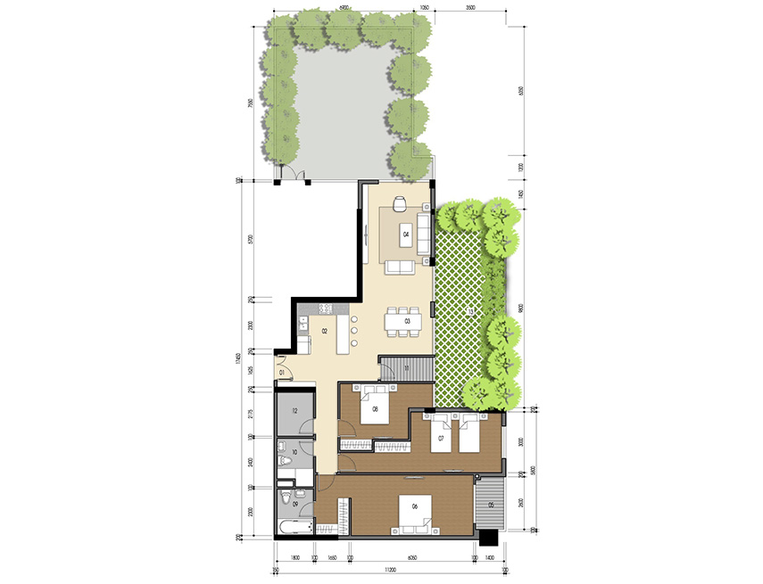 Căn hộ 3PN - 132.68m 2D