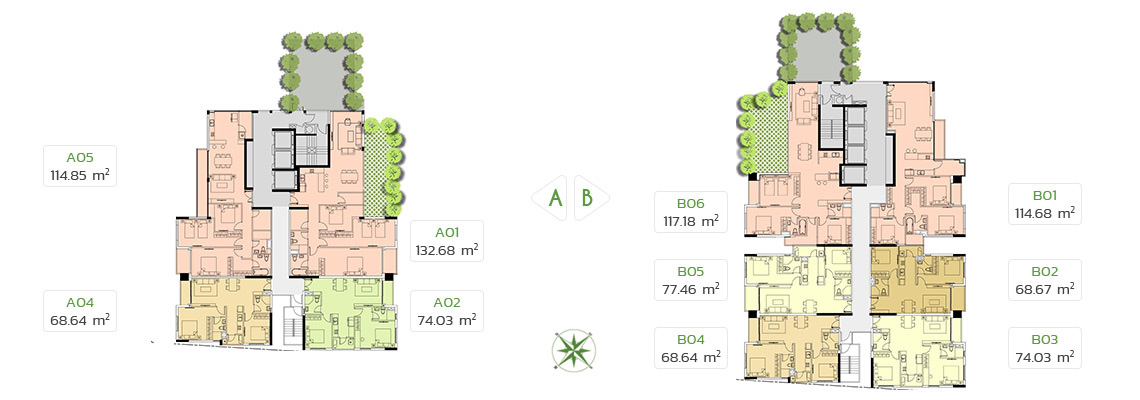 Mặt bằng căn hộ