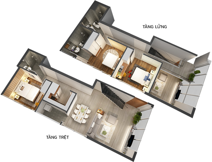 Căn hộ 3PN - 112.93m 3D