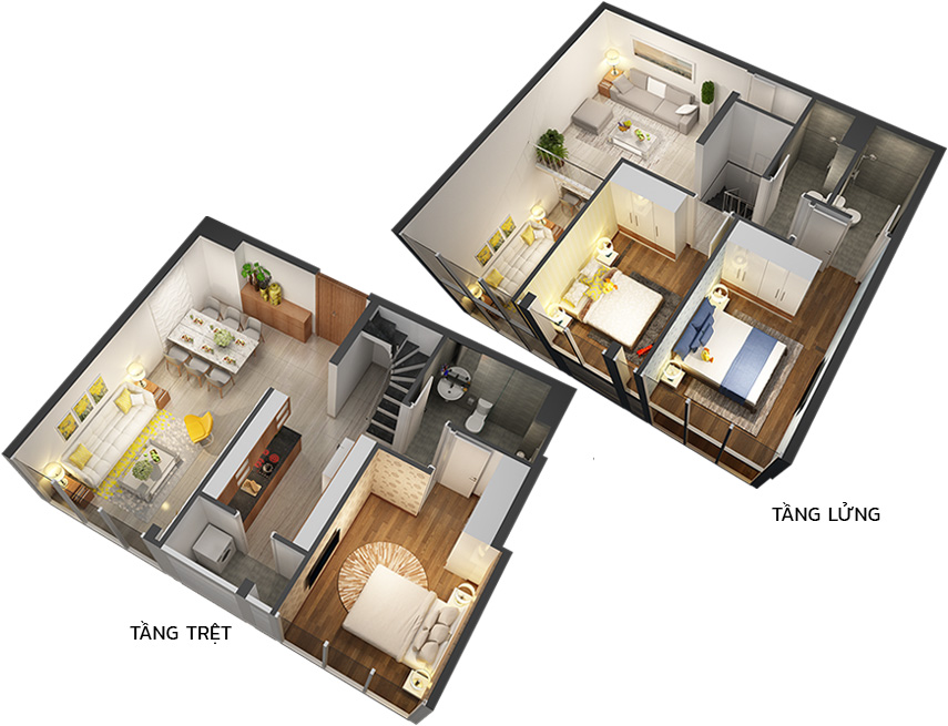 Căn hộ 3PN - 114.55m 3D
