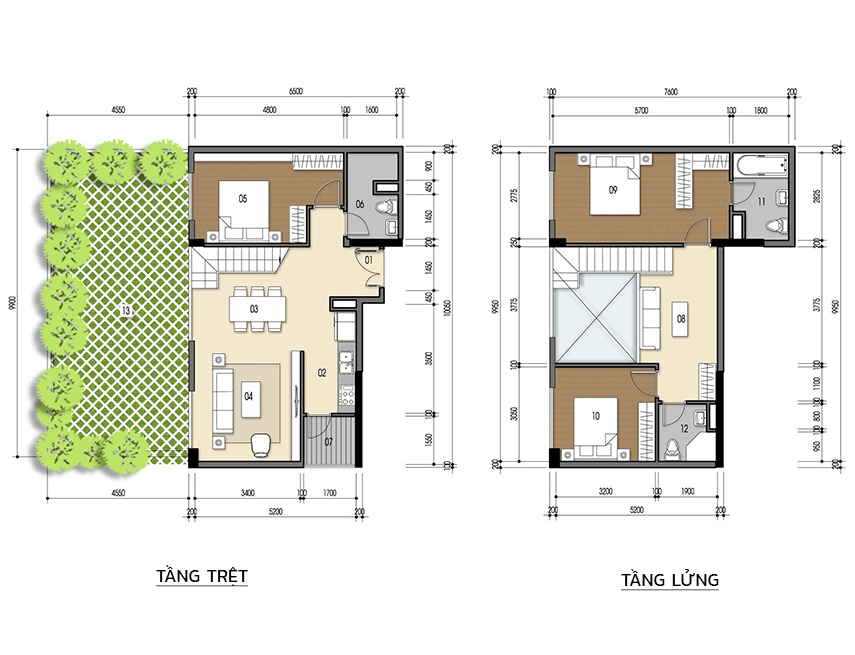 Căn hộ 3PN - 114.96m 2D