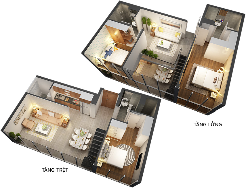 Căn hộ 3PN - 114.96m 3D