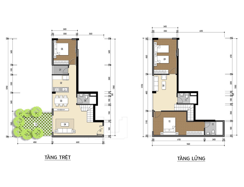 Căn hộ 3PN - 123.48m 2D