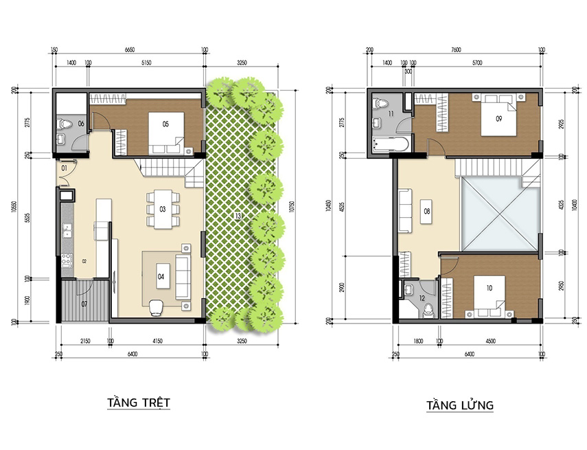 Căn hộ 3PN - 132.22m 2D