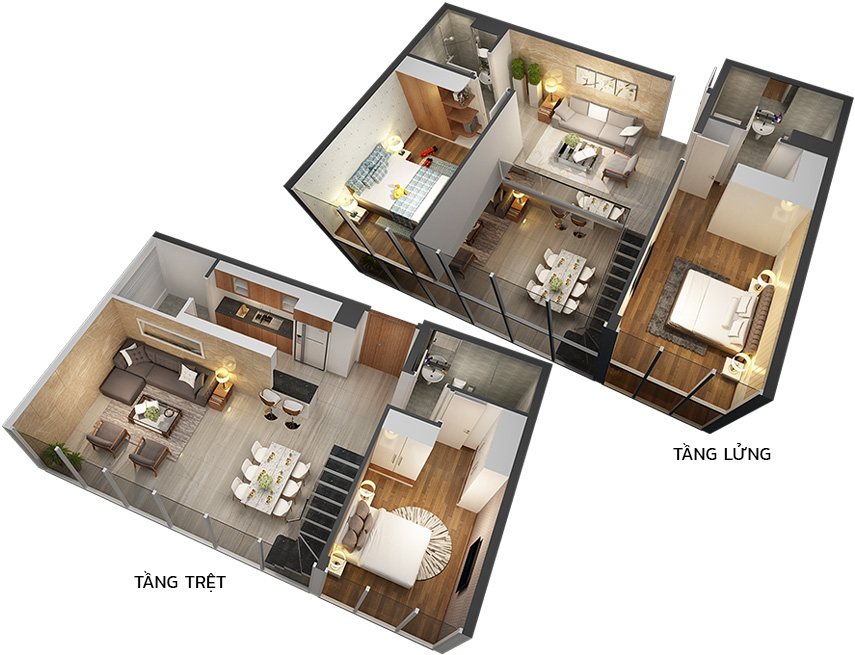 Căn hộ 3PN - 132.22m 3D