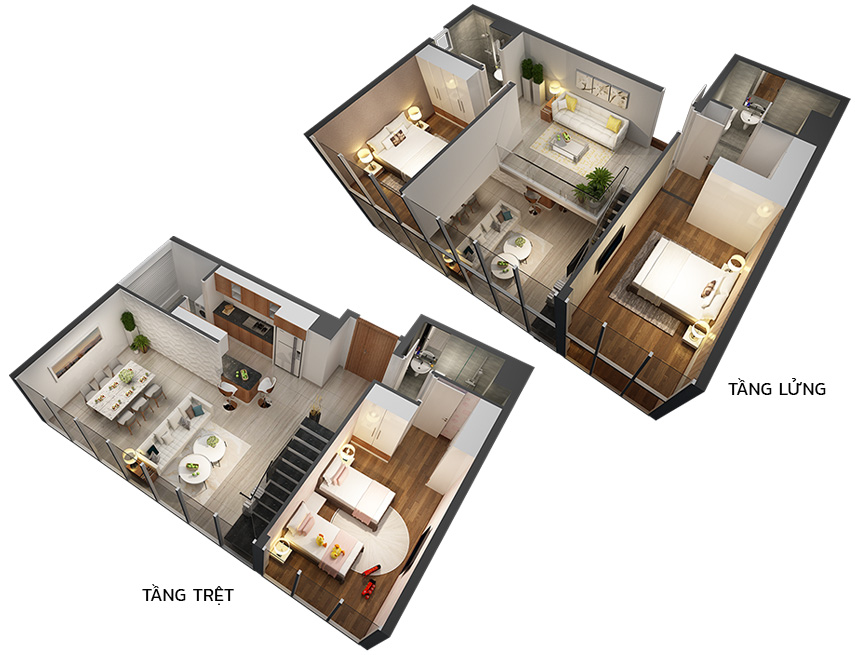 Căn hộ 3PN - 135.27m 3D