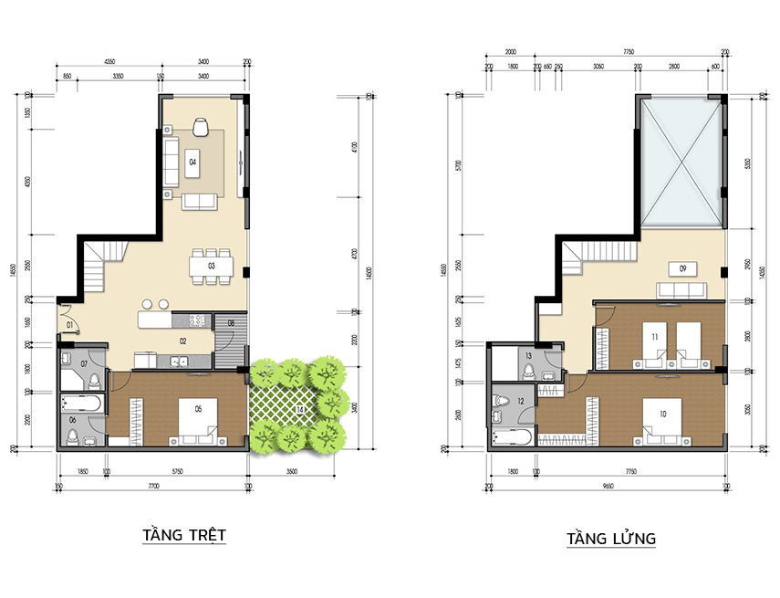 Căn hộ 3PN - 136.47m 2D