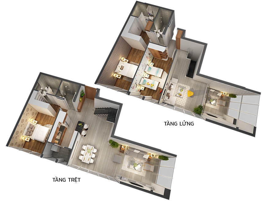Căn hộ 3PN - 136.47m 3D