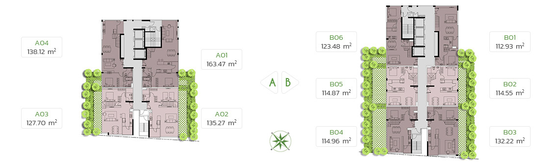 Mặt bằng căn hộ