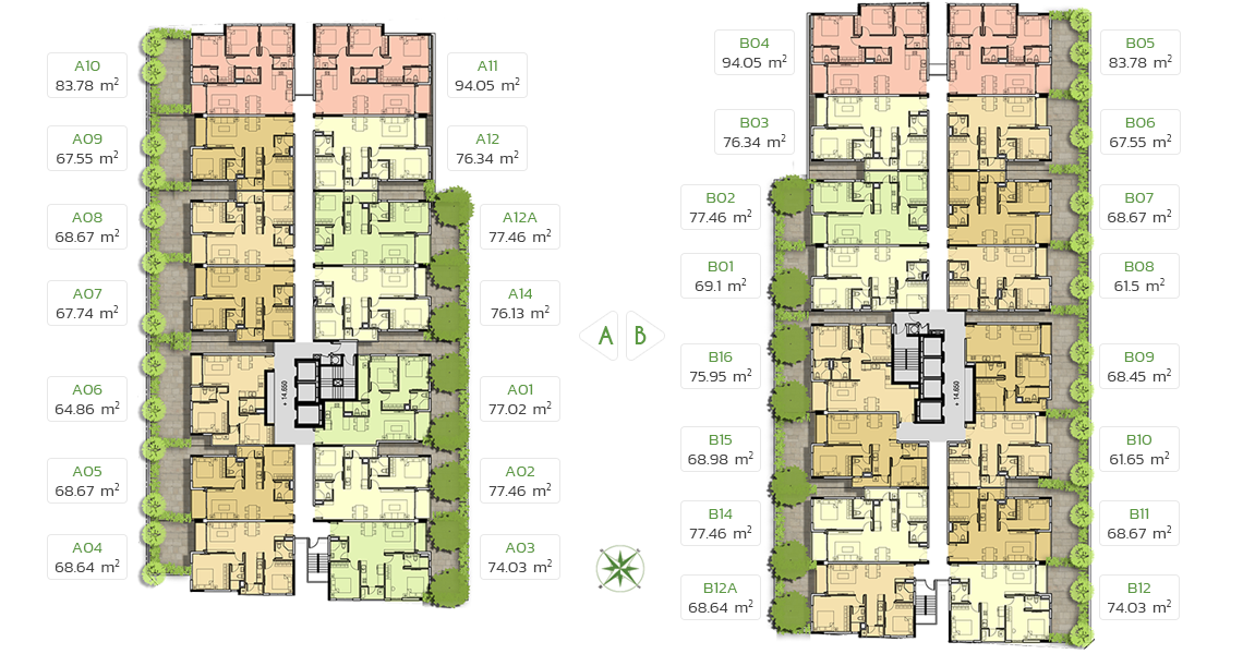Mặt bằng căn hộ